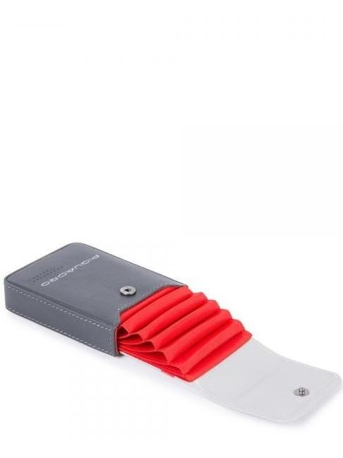 URBAN Porte-cartes en cuir gris - Portefeuilles Homme