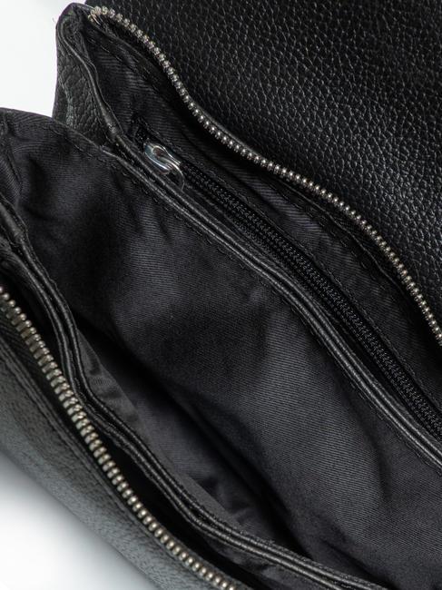 MAGNOLIA Sac bandoulière en cuir à rabat Noir - Sacs pour Femme