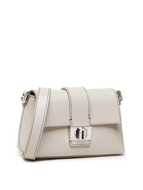 CHARLOTTE Mini sac porté épaule en cuir perle - Sacs pour Femme