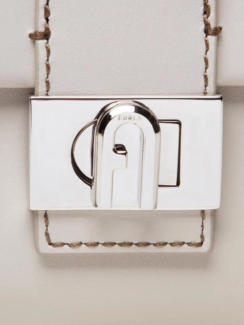 CHARLOTTE Mini sac porté épaule en cuir perle - Sacs pour Femme