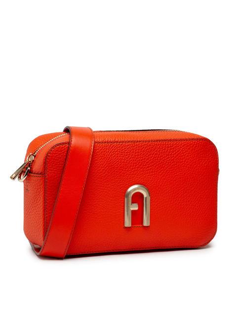 PRIMULA Sac à bandoulière, en cuir mandarine - Sacs pour Femme