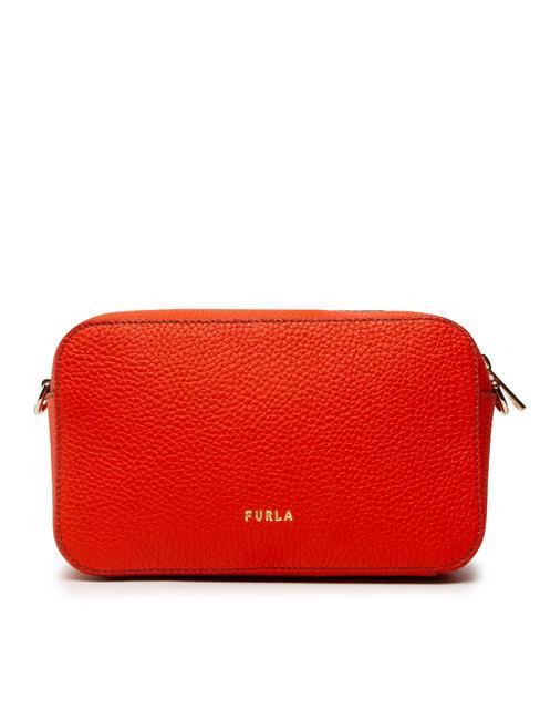 PRIMULA Sac à bandoulière, en cuir mandarine - Sacs pour Femme
