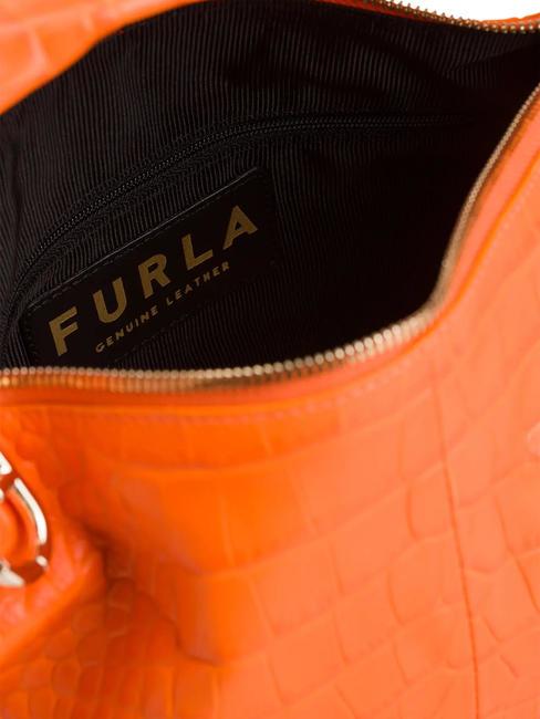 GINGER Petit sac à main en cuir de coco orange fluo - Sacs pour Femme