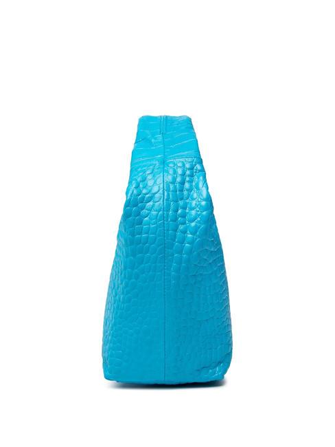GINGER Petit sac à main en cuir de coco cyan - Sacs pour Femme