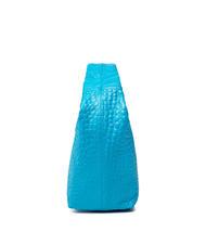 FURLA GINGER Petit sac à main en cuir de coco cyan - Sacs pour Femme - 3
