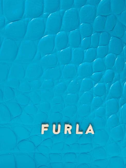 GINGER Petit sac à main en cuir de coco cyan - Sacs pour Femme