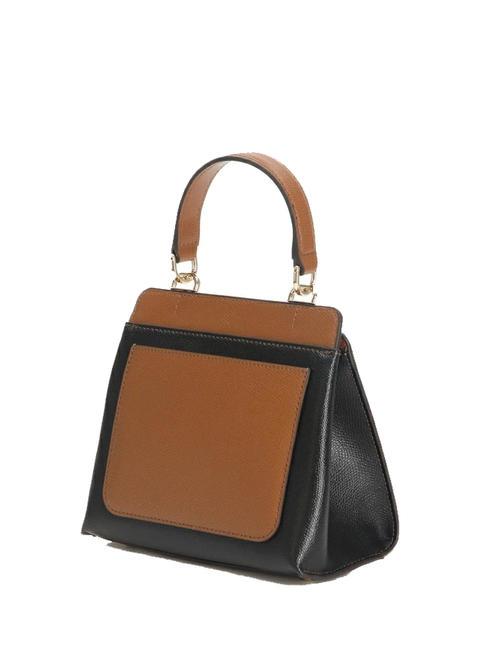 1927 Mini sac à main en cuir grège + noir + cognac h - Sacs pour Femme