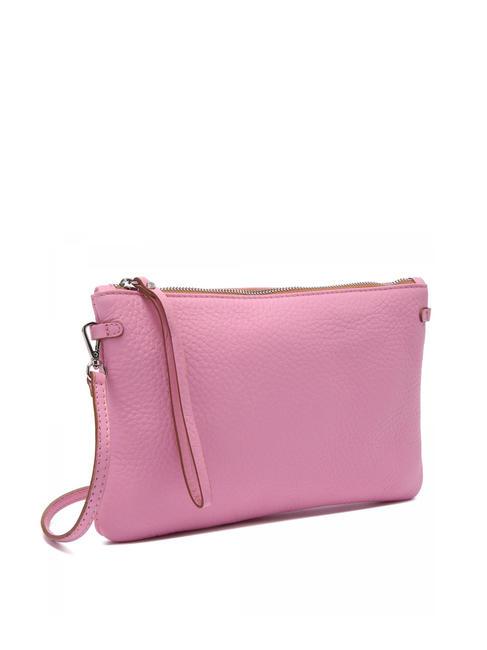 HERMY Pochette en cuir martel&eacute; rosa-nature - Sacs pour Femme