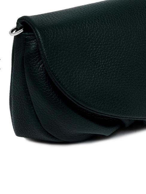 ADELE Pochette en cuir avec bandouli&egrave;re en m&eacute;tal vert profond - Sacs pour Femme