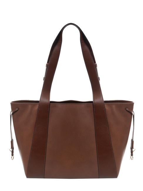 CARLOTTA Sac cabas porté épaule en cuir MARRON - Sacs pour Femme