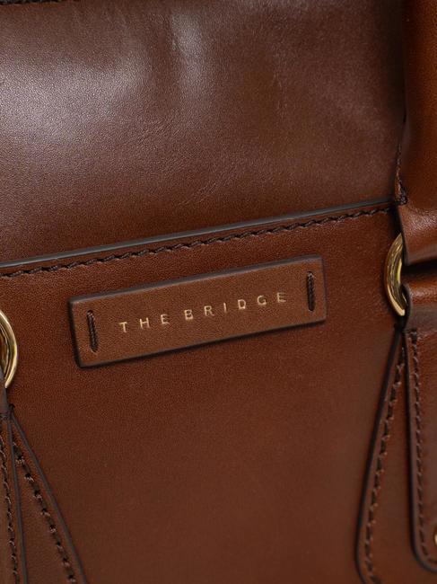 CECILIA Sac malle en cuir avec bandoulière MARRON - Sacs pour Femme