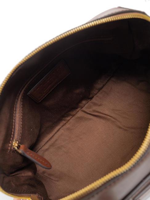 CECILIA Sac malle en cuir avec bandoulière MARRON - Sacs pour Femme