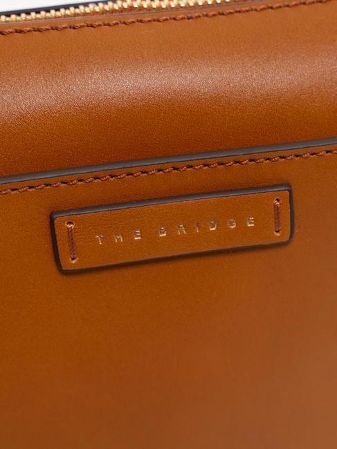 CECILIA Sac bandoulière en cuir Cognac / or - Sacs pour Femme