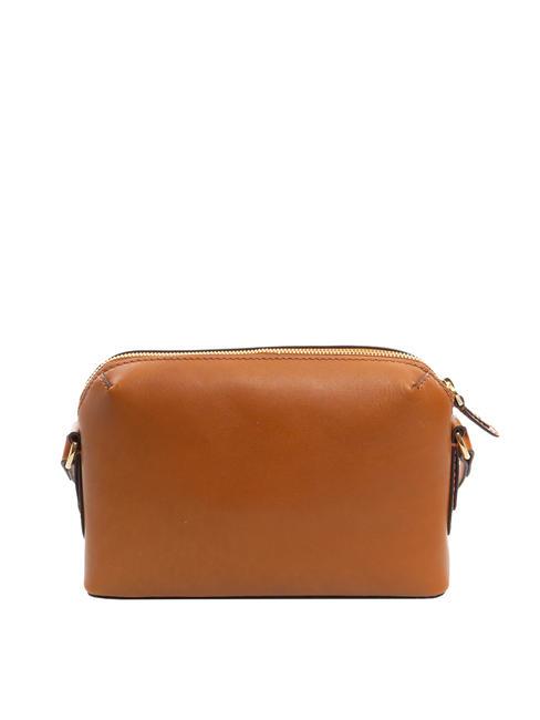 CECILIA Sac bandoulière en cuir Cognac / or - Sacs pour Femme