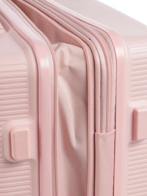 FORZA Lot de 3 chariots extensibles : cabine+moyen+grand rose - Ensemble Valises