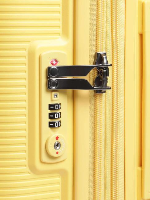 FORZA Chariot à bagages à main extensible jaune - Valises cabine