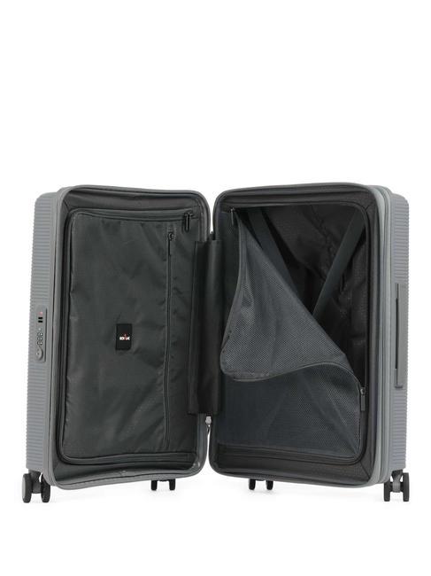 FORZA Chariot &agrave; bagages &agrave; main extensible gris arctique - Valises cabine