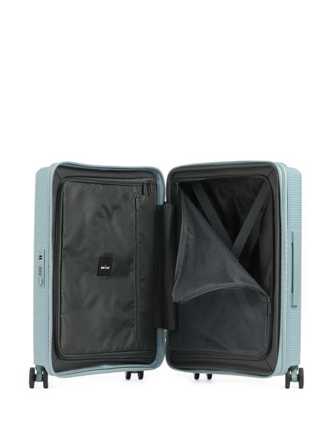 FORZA Chariot &agrave; bagages &agrave; main extensible bleu c&ocirc;tier - Valises cabine