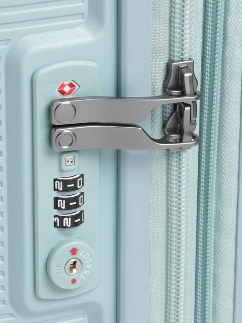 FORZA Chariot &agrave; bagages &agrave; main extensible bleu c&ocirc;tier - Valises cabine