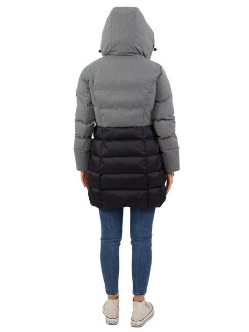 CIRRUS LT Doudoune &agrave; capuche gris m&eacute;lang&eacute; - noir - Doudounes femme