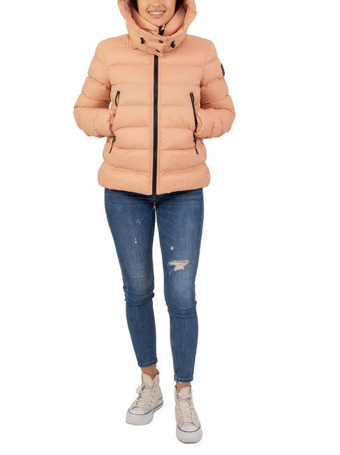 NISTON NY Doudoune courte &agrave; capuche Marron Bombay - Doudounes femme