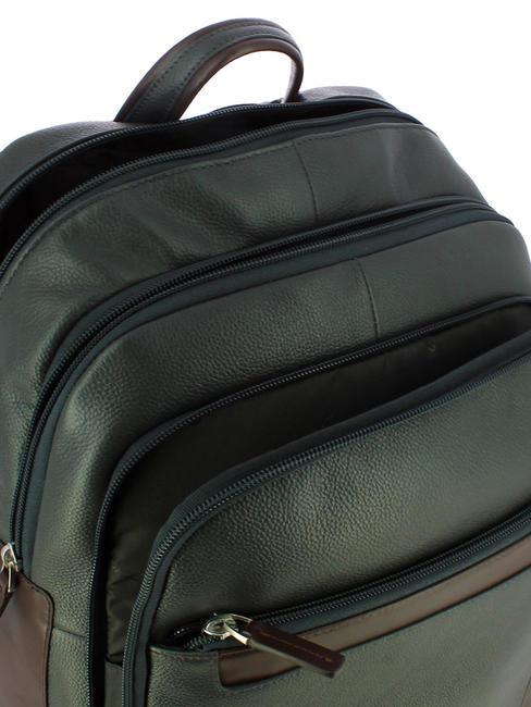 X1 Sac à dos pour ordinateur portable 15,6" en cuir bleu / brun - Sacs à dos pour ordinateur portable