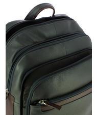 PIQUADRO X1 Sac à dos pour ordinateur portable 15,6" en cuir bleu / brun - Sacs à dos pour ordinateur portable - 4