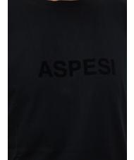 ASPESI BASIC FLOCK T-shirt en coton avec logo noir - T-shirt - 2