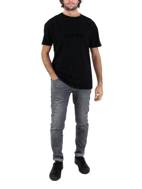 BASIC FLOCK T-shirt en coton avec logo noir - T-shirt