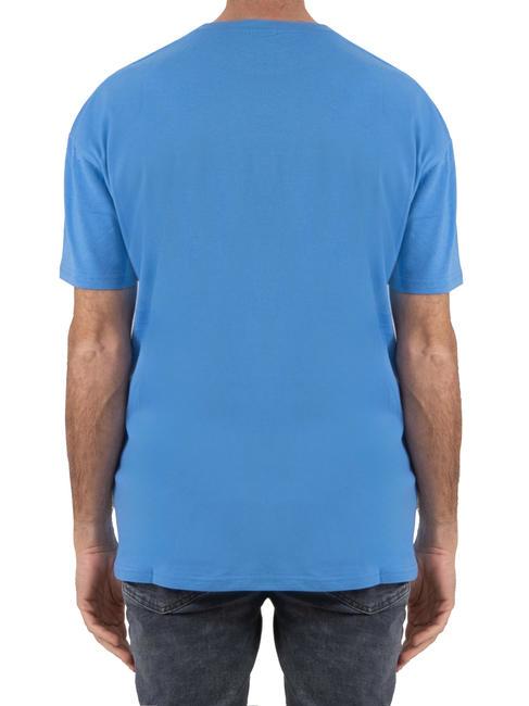 BASIC T-shirt en coton avec logo bleu clair - T-shirt