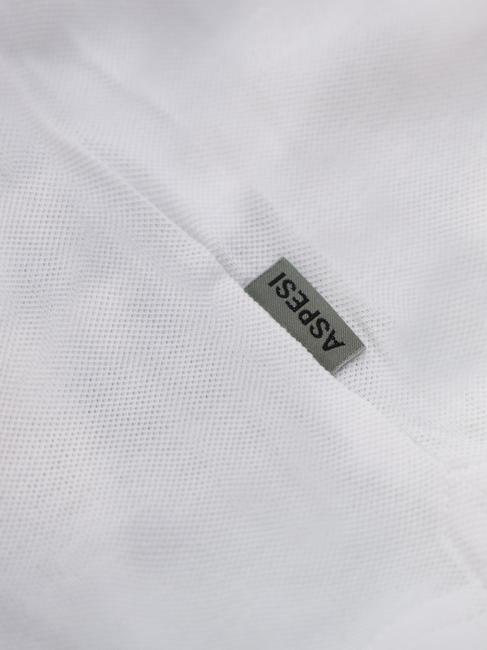 BASIC Polo stretch à manches courtes blanc - chemise polo