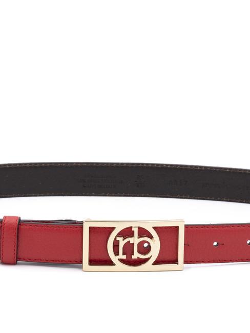 RB SQUARE Ceinture en cuir rouge - Ceintures