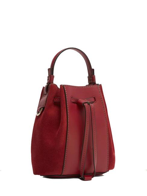 MIASTELLA Mini sac seau en cuir CERISE d - Sacs pour Femme