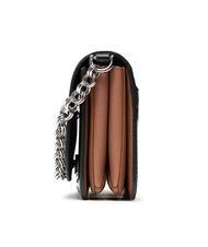 FURLA SPLENDIDA Mini sac en cuir avec bandoulière noir + cognac h - Sacs pour Femme - 4