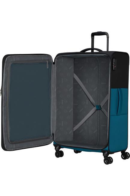 DARING DASH Grand chariot extensible noir bleu - Valises Semi-rigides