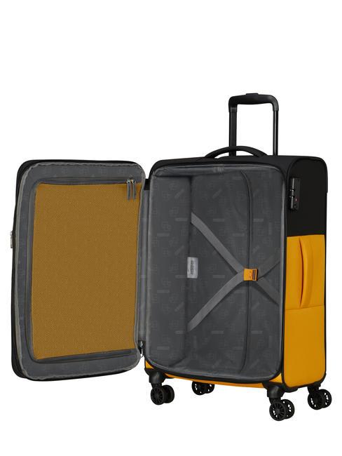 DARING DASH Grand chariot extensible noir jaune - Valises Semi-rigides