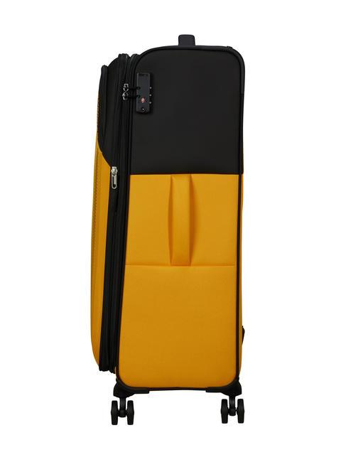 DARING DASH Grand chariot extensible noir jaune - Valises Semi-rigides