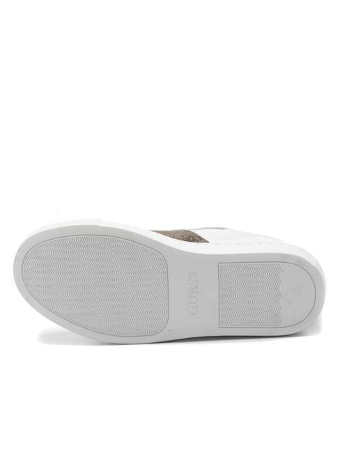 TODA Baskets basses Blanc / marron - Chaussures Femme
