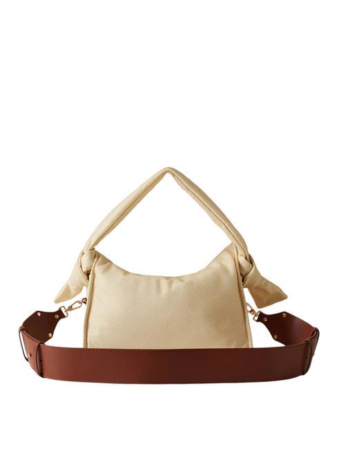 LOVER NYLON Petit sac hobo avec bandouli&egrave;re camomille/cuir - Sacs pour Femme