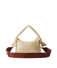 BORBONESE LOVER NYLON Petit sac hobo avec bandouli&egrave;re camomille/cuir - Sacs pour Femme - 4