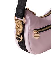 BORBONESE ECO LINE NYLON Sac bandouli&egrave;re mini lune hortensia/op naturel - Sacs pour Femme - 4