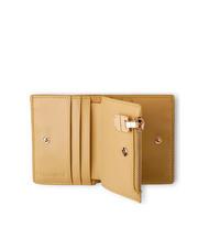 BORBONESE LETTERING Portefeuille compact en cuir or - Portefeuilles Femme - 2