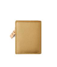 BORBONESE LETTERING Portefeuille compact en cuir or - Portefeuilles Femme - 3