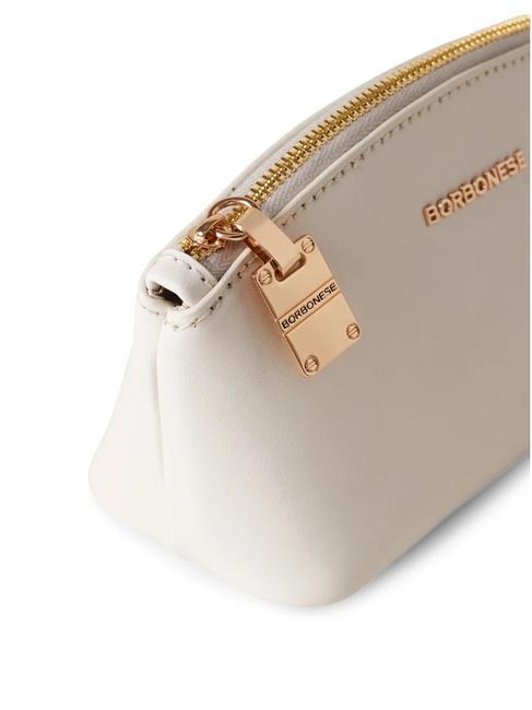 LETTERING Mini trousse de toilette en cuir 61 cr&egrave;me chantilly - Pochettes & Trousses