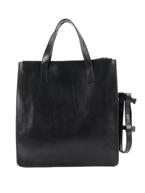 STORY UOMO Cabas vertical en cuir, avec bandoulière Noir - Sacs pour Femme