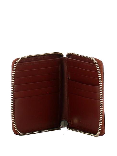 PITIGLIANO Porte-feuille en cuire Marron / Palladium - Portefeuilles Homme