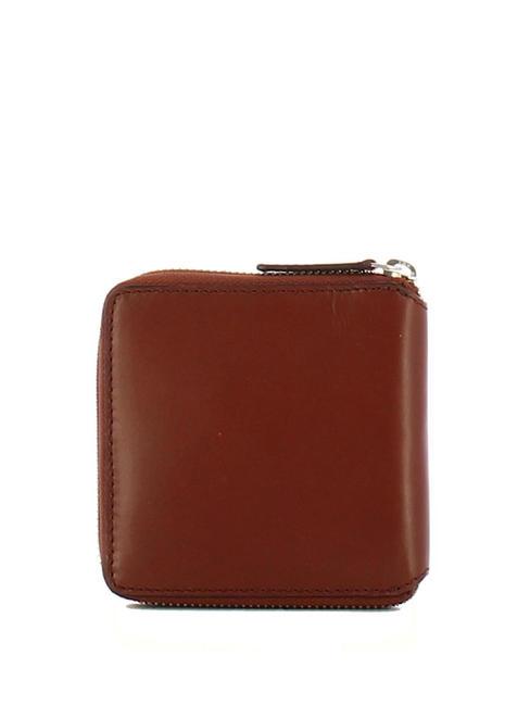 PITIGLIANO Porte-feuille en cuire Marron / Palladium - Portefeuilles Homme