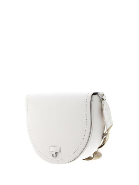 BLAIRE RIBBON Sac en cuir avec rabat et pochette lait de coco - Sacs pour Femme