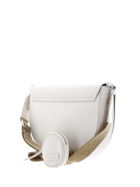 BLAIRE RIBBON Sac en cuir avec rabat et pochette lait de coco - Sacs pour Femme