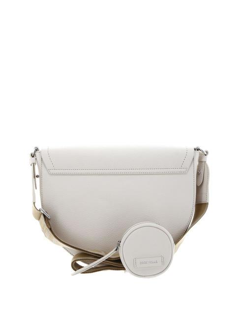 BLAIRE RIBBON Sac en cuir avec rabat et pochette lait de coco - Sacs pour Femme